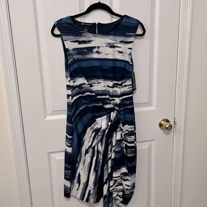 INC NWT blue/black/white dress size medium